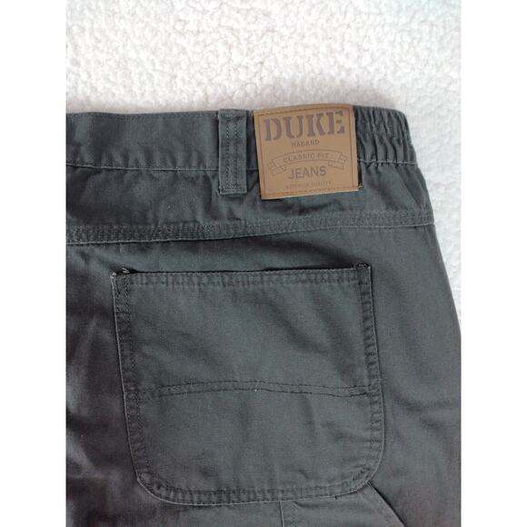 Duke Haband men's gray jeans carpenter side elastic waist size 42x 28.5" - Picture 7 of 16